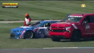 Kyle Larson and Ty Dillon HARD CRASH - Indianapolis Road Coarse 2022