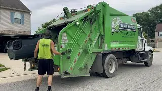 Jack's Trash Service Mini Rear Load Garbage Truck in Action!