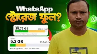 হোয়াটসঅ্যাপের স্টোরেজ ফুল হলে খালি করার উপায়।WhatsApp Storage Full Problem