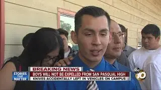 Boys will not be expelled from San Pasqual High