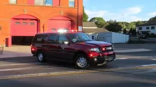 Meriden Fire Department Car 4 responding with Wail and Yelp to a Fire Alarm Sounding