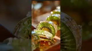 Kiwi Glass Fruit Cutting 🍃✨ #SatisfyingShortsASMR Kiwi Cutting | Glass Fruit Art 🥝🔪