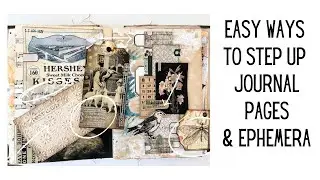 Step Up your Journal Pages & Ephemera-stamp/stencil/emboss/decorate #craft #journaling #papercrafts
