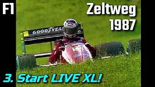 F1 Zeltweg 1987 TOP 3. Start full race Heinz Prüller ORF Austrian Grand Prix Round 10