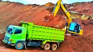Excavator CAT 320 kobelco Sunward mobil dump truck hino muat tanah timbunan