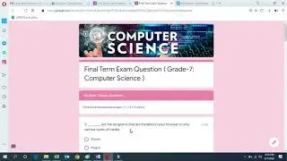 Final term exam online questions(Google form/quiz) settings tutorial