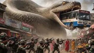 Hulk vs Giant Blue Snake 🐍 | Giant Snake Attack on City | Epic Monster Fight (Hindi) 