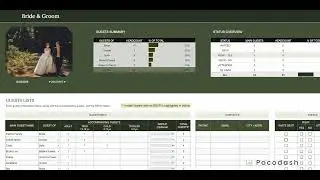 Preview: Wedding Guest Manager Google Sheets Template | Forest Theme