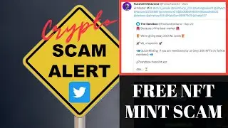 Free NFT Mint Post Scam via Twitter | Crypto Scam Alert! ⚠️