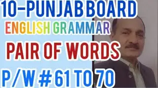 Pair of Words 61 to 70 for 10th Class