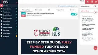 Step by step Guide: How to Apply for the Turkiye-ISDB Scholarship 2024