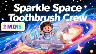 Sparkle Space Toothbrush Crew 🚀🚀🚀| Kids Songs & Rhymes | Brush-along 2 minute | Toothbrushing Song