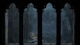 Medieval Castle Rain Window &ndash; Soft Thunderstorm and Timeless Reading Ambience for Deep Calm