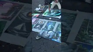 Street Artist in Rome &mdash; Live Painting at Piazza del Biscione 🇮🇹🎨