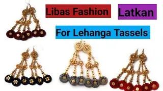 Libas Fashion Latkan Handmade Women Ethnic Lehanga Latkan Hanging Velvet Tassels