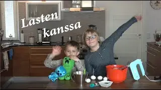 Lapset leipoo kuppikakkuja