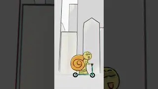 Cute snail riding bike animation | funny cartoon #shorts #animation | blender animation