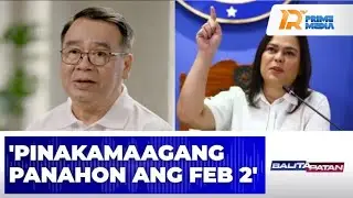 Colmenares: Pinakamaagang panahon ang Feb. 2 para sa impeachment vs VP Sara Duterte | Balitapatan
