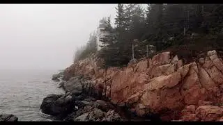 Acadia national park bass harbor head lighthouse deep sleep induction music pink noise delta waves