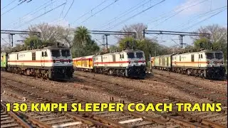 DANGEROUS ! 130 Kmph MAHABODHI & VIKRAMSHILA Express Furiously Chasing HOWRAH DURONTO at Full Speed
