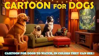 DOG TV Home Edition 🏡📺Cute Cartoon Dogs and Soft Music 🎨🎶Keeps Dogs Relaxed While Waiting