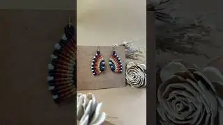 Handmade macrame earrings| Macrame shop | Handmade earrings | creations007 #creations007 #diy