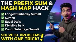 Longest Subarray with Sum K | Prefix Sum + HashMap Explained | Java DSA Interview | Coding Help