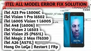 iTel A23 Pro Restart Hang Logo Problem Solution | itel A23 Pro Flashing Error Fixed | itel SPD Tool