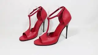 Sorbern 14Cm Metal High Heel Sandal Stilettos Sissy Boy T-strap Open Toe Footwear Fetish