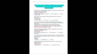 NNP Practice Exam CCPR Exam 2024 New Latest Version with All Questions from Actual Past Exam and 100