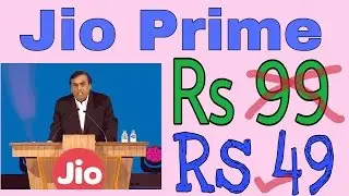Activate Jio Prime Membership Rs.99 Plan Only Rs.49 (Offer Limited)