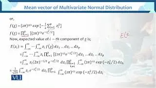 Mean Vactor Multivariate Normal Distributions | Multivariate Analysis | STA633_Topic026