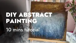 ACRYLIC LANDSCAPE ON ALUMINIUM FOIL / ABSTRACT ART DIY / PAINTING TUTORIAL