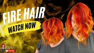 Fire Hair 🔥 Virgin Hair into Vivid Fire Hair #vividhaircolor
