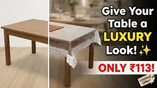 Ghar ko Luxury Look dein! ✨ Glass Table Cover sirf ₹113 mein 🏠