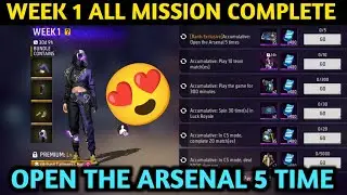 Booyah Pass Mission Complete Kaise Kare | Open The Arsenal 5 Time Complete | FF Mission Complete