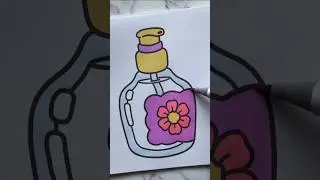 🌸 Cute Perfume Bottle Coloring with Markers