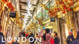 London Winter Walk ✨ Christmas & New Year ✨ Walking the Bustling Streets of Central London [4K HDR]