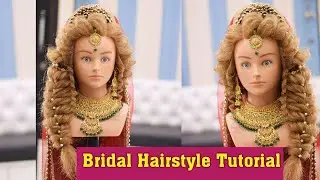 pakistani look bridal hairstyle step by step full video || bridal hairstyle tutorial for lehenga