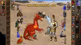 Heroes 3 COMBAT One year growth Tower vs Neutral Creatures 3 SoD