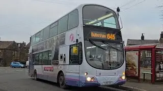 Volvo B9TL Gemini,  37082 - YJ08GVU, First Bradford 645 service. 29.12.2025