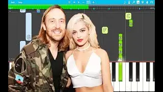 David Guetta - Say My Name PIANO Tutorial EASY (Piano Cover) feat J Balvin & Bebe Rexha