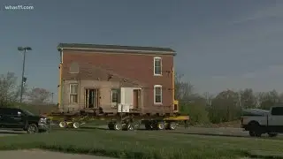 Historic New Albany house moving around block