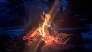 Alpine Nights: The Sound of Fire for Endless Relaxation