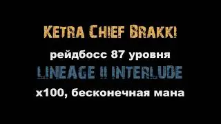 Рейдбосс Ketra Chief Brakki (87 уровень). Interlude х100. Соло-прохождение с бесконечной маной