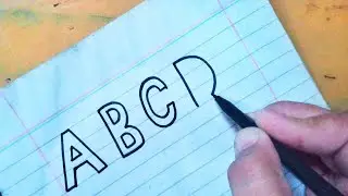 How to draw Bold letter alphabets from A to Z Very Easy
