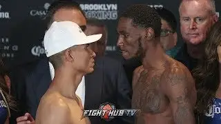 ROBERT EASTER TAUNTS A STONE FACED MIKEY GARCIA DURING FACE OFF! FULL WEIGH IN VIDEO