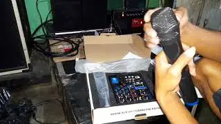 Unboxing mixer+wireles microphone BOMGE FV5