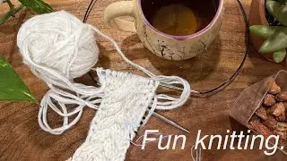 Fun knitting with coffee and music #knitting #fun #coffeetime #relaxingmusic 