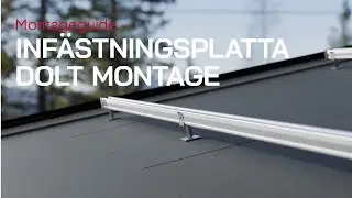 Montageguide f&ouml;r Solentra inf&auml;stningsplatta dolt montage p&aring; papptak